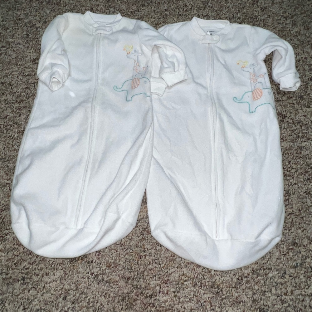 Boys, girls newborn sleep sacks Carter's White Baby Sleep Sack‎